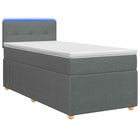 Boxspringbed met matras 100x200 cm donkergrijs