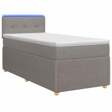 Boxspringbed met matras met hoofdeinde Taupe 100 x 200 cm Stof