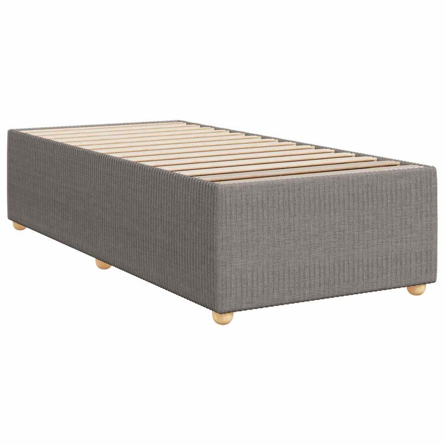 Boxspringbed met matras met hoofdeinde Taupe 100 x 200 cm Stof