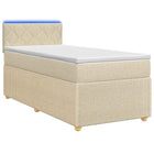 Boxspringbed 100x200 cm crème polyester