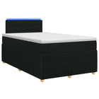 Boxspringbed met matras met hoofdeinde Zwart 120 x 190 cm Stof