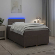 Boxspringbed met matras met hoofdeinde Taupe 120 x 190 cm Stof