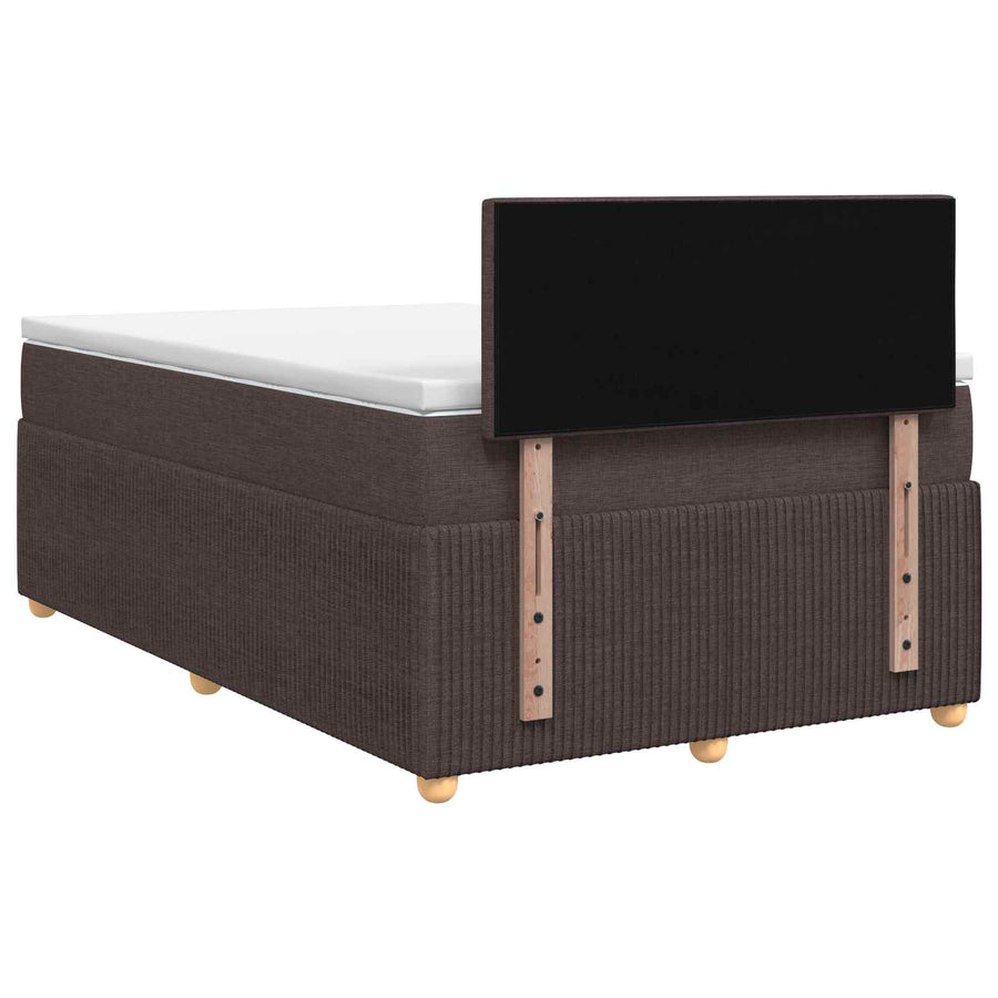 Boxspringbed met matras Donkerbruin 120 x 190 cm Stof