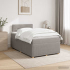 Boxspringbed 120x190 cm taupe met hoofdeinde en LED