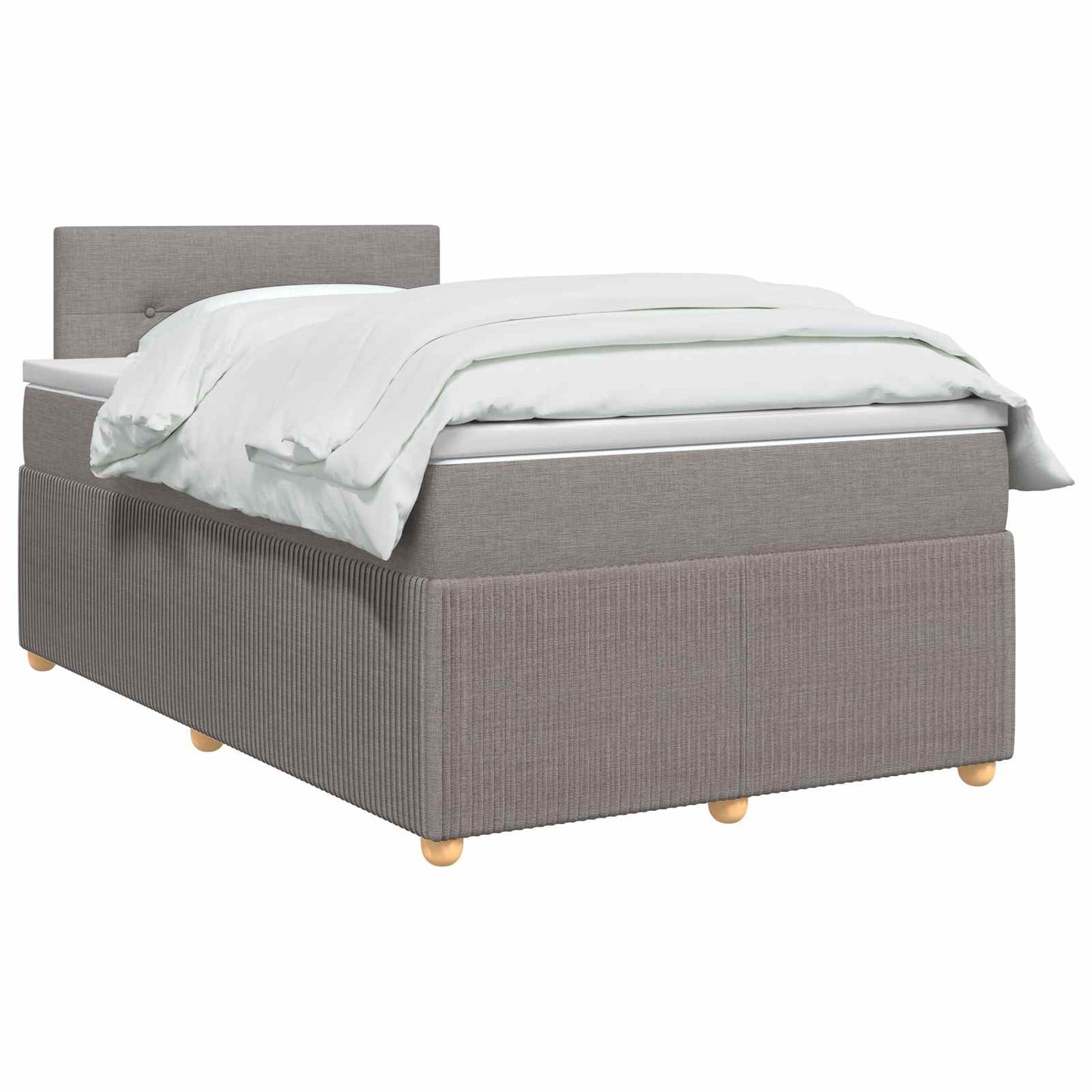 Boxspringbed met matras met hoofdeinde Taupe 120 x 190 cm Stof