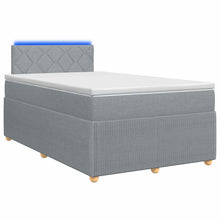 Boxspringbed met matras Lichtgrijs 120 x 190 cm Stof