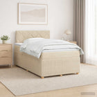 Boxspringbed met matras 120x200 cm crème