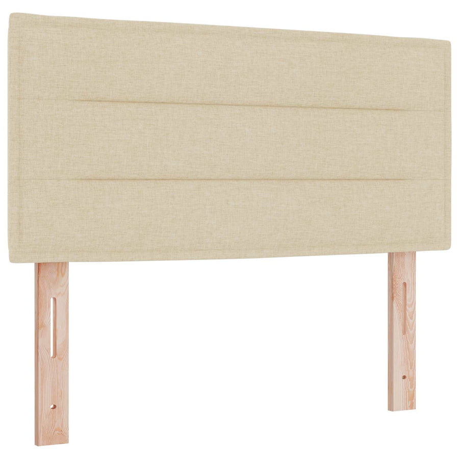 Boxspringbed met matras Crèmekleurig 120 x 200 cm Stof