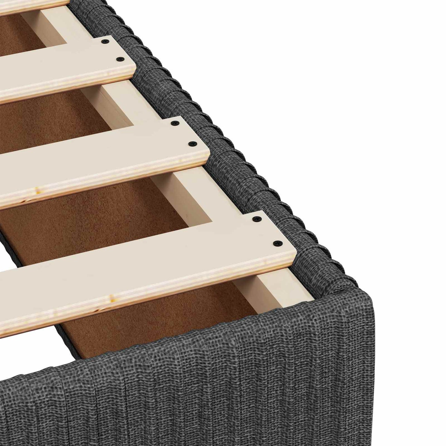 Boxspringbed met matras Donkergrijs 120 x 200 cm Stof