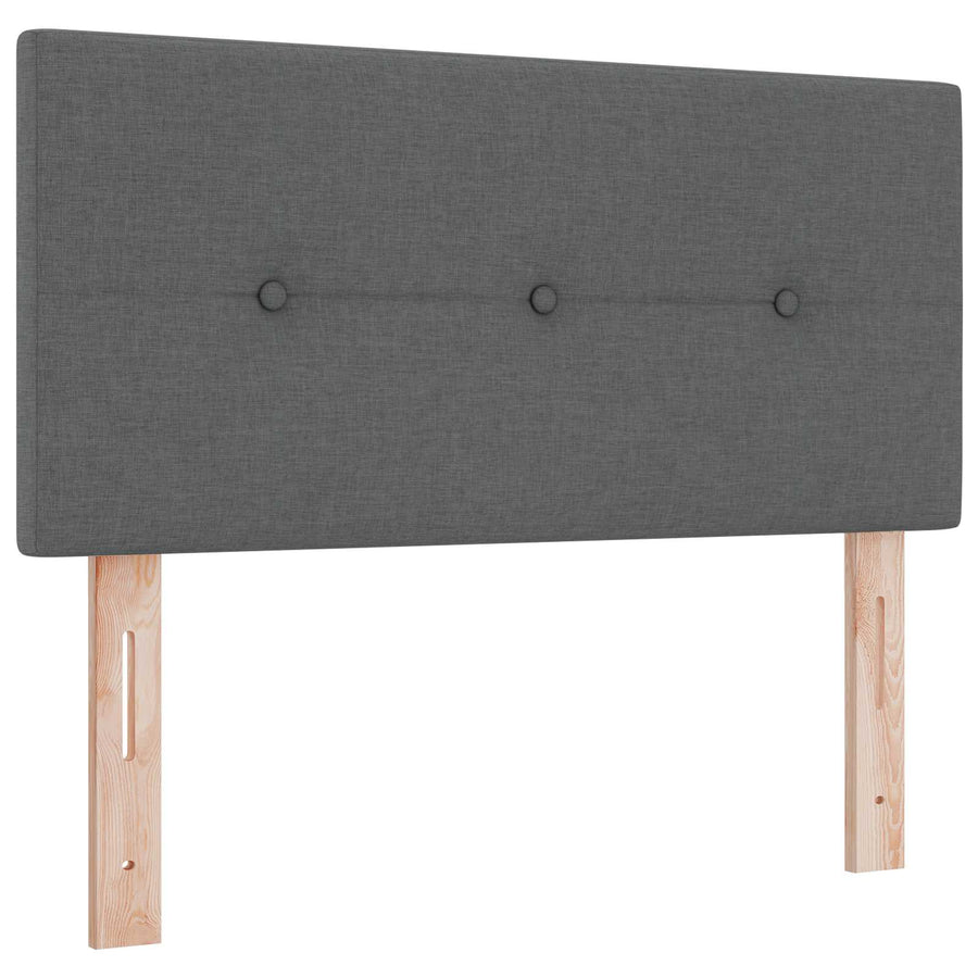 Boxspringbed met matras Donkergrijs 120 x 200 cm Stof