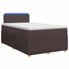 Boxspringbed met matras Donkerbruin 120 x 200 cm Stof