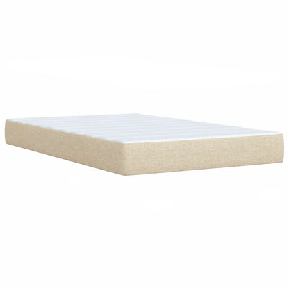 Boxspringbed met matras Crèmekleurig 120 x 200 cm Stof
