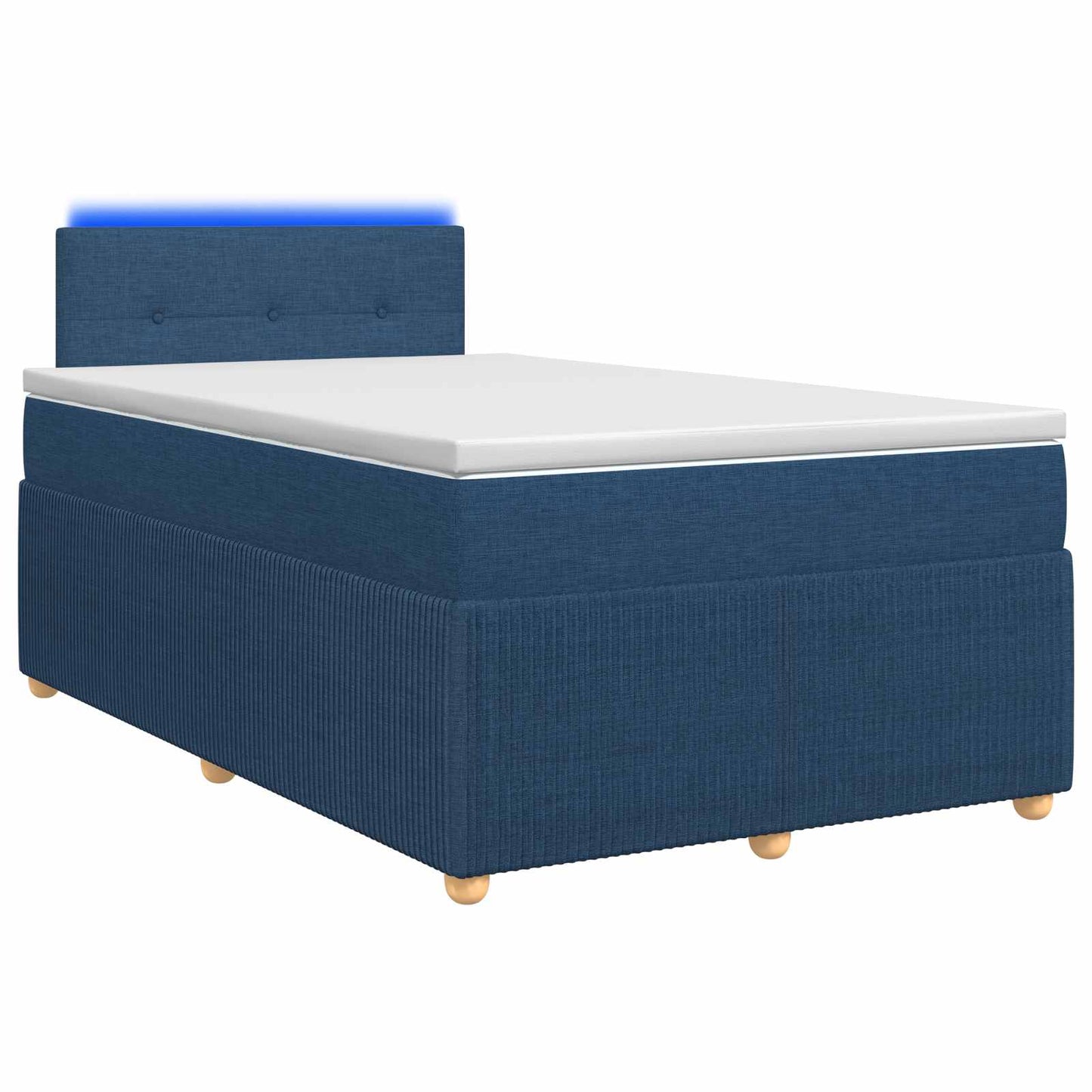 Boxspringbed met matras met hoofdeinde Blauw 120 x 200 cm Stof
