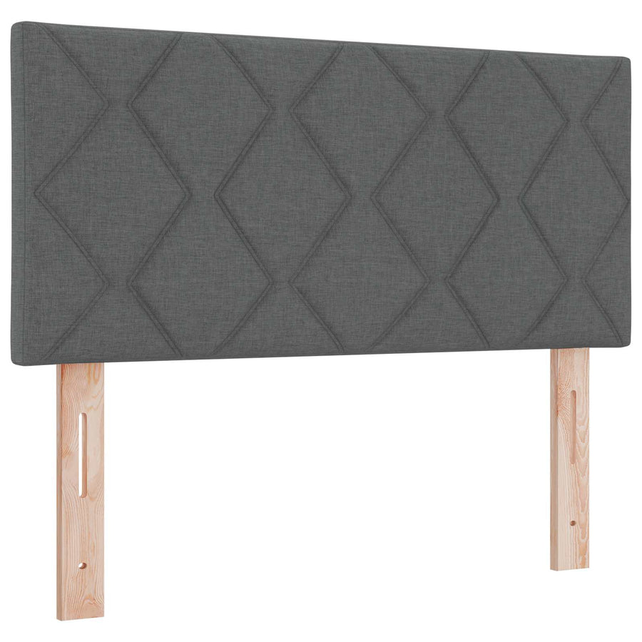 Boxspringbed met matras Donkergrijs 120 x 200 cm Stof