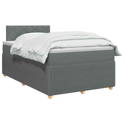 Boxspringbed met matras Donkergrijs 120 x 200 cm Stof