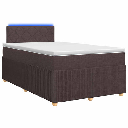 Boxspringbed met matras Donkerbruin 120 x 200 cm Stof