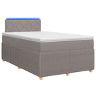 Boxspringbed met matras met hoofdeinde Taupe 120 x 200 cm Stof