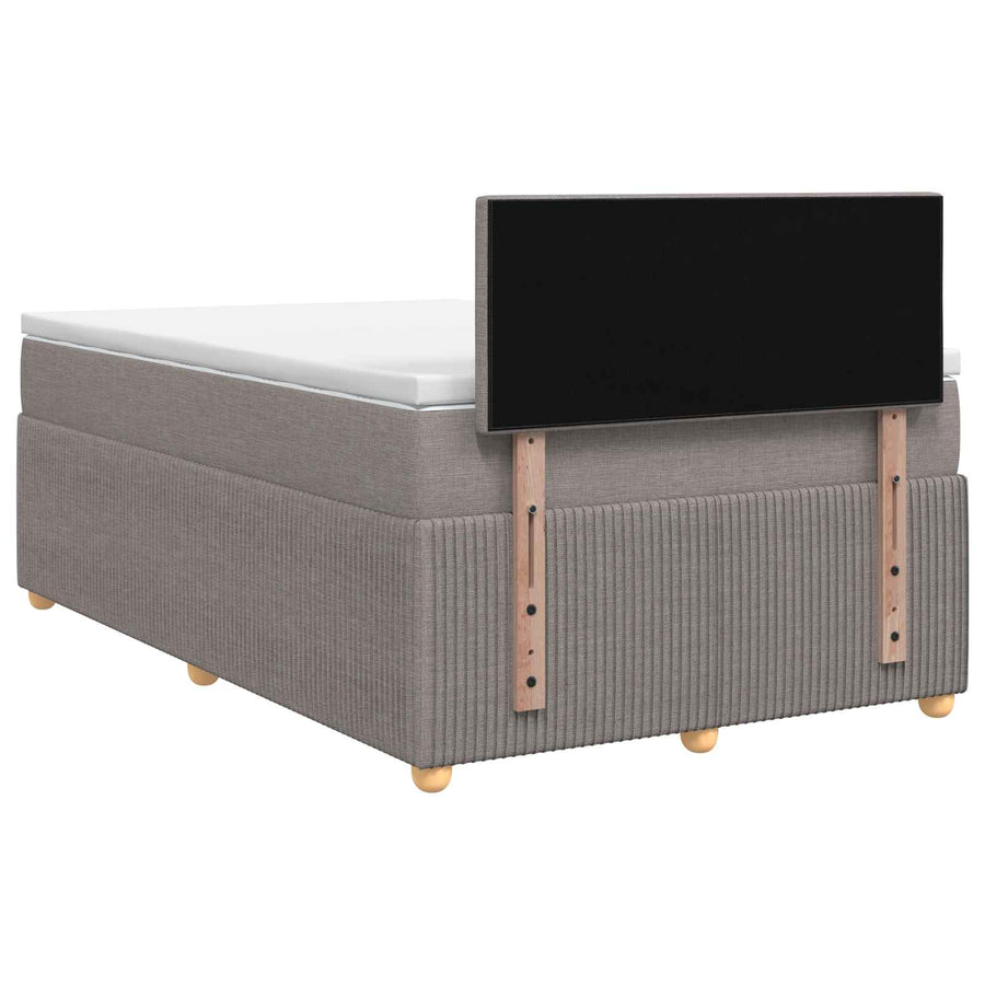 Boxspringbed met matras met hoofdeinde Taupe 120 x 200 cm Stof