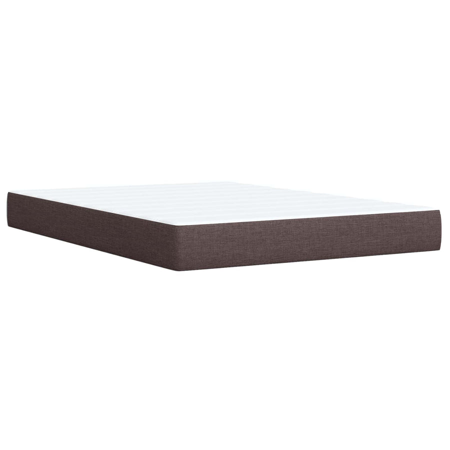 Boxspringbed met matras Donkerbruin 140 x 190 cm Stof