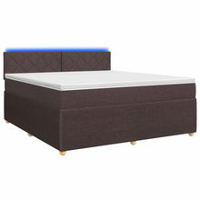Boxspringbed met matras Donkerbruin 140 x 190 cm Stof