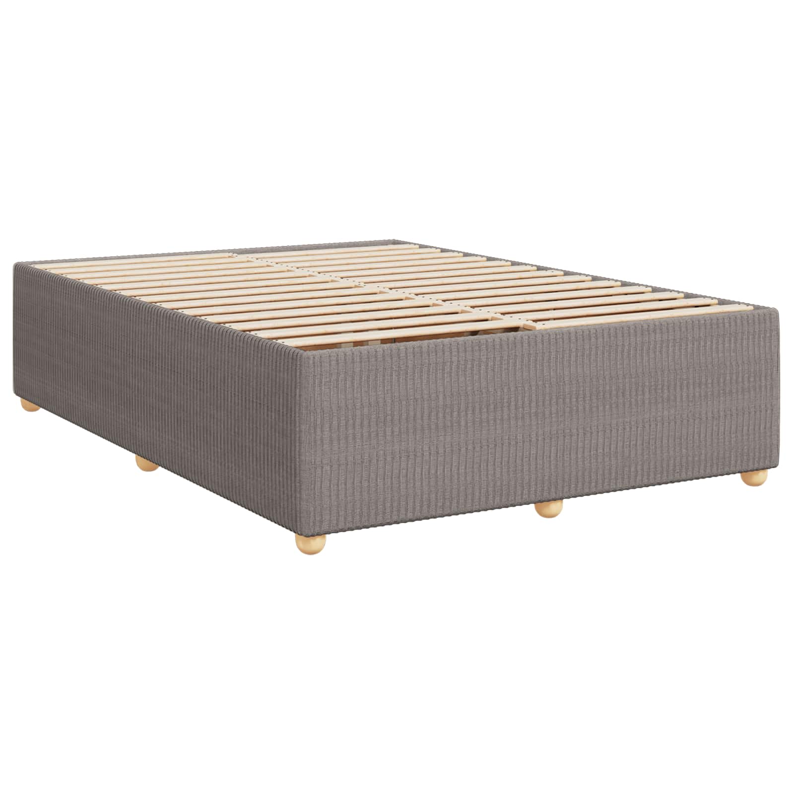 Boxspringbed met matras met hoofdeinde Taupe 140 x 190 cm Stof
