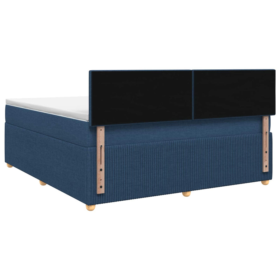 Boxspringbed met matras met hoofdeinde Blauw 160 x 200 cm Stof