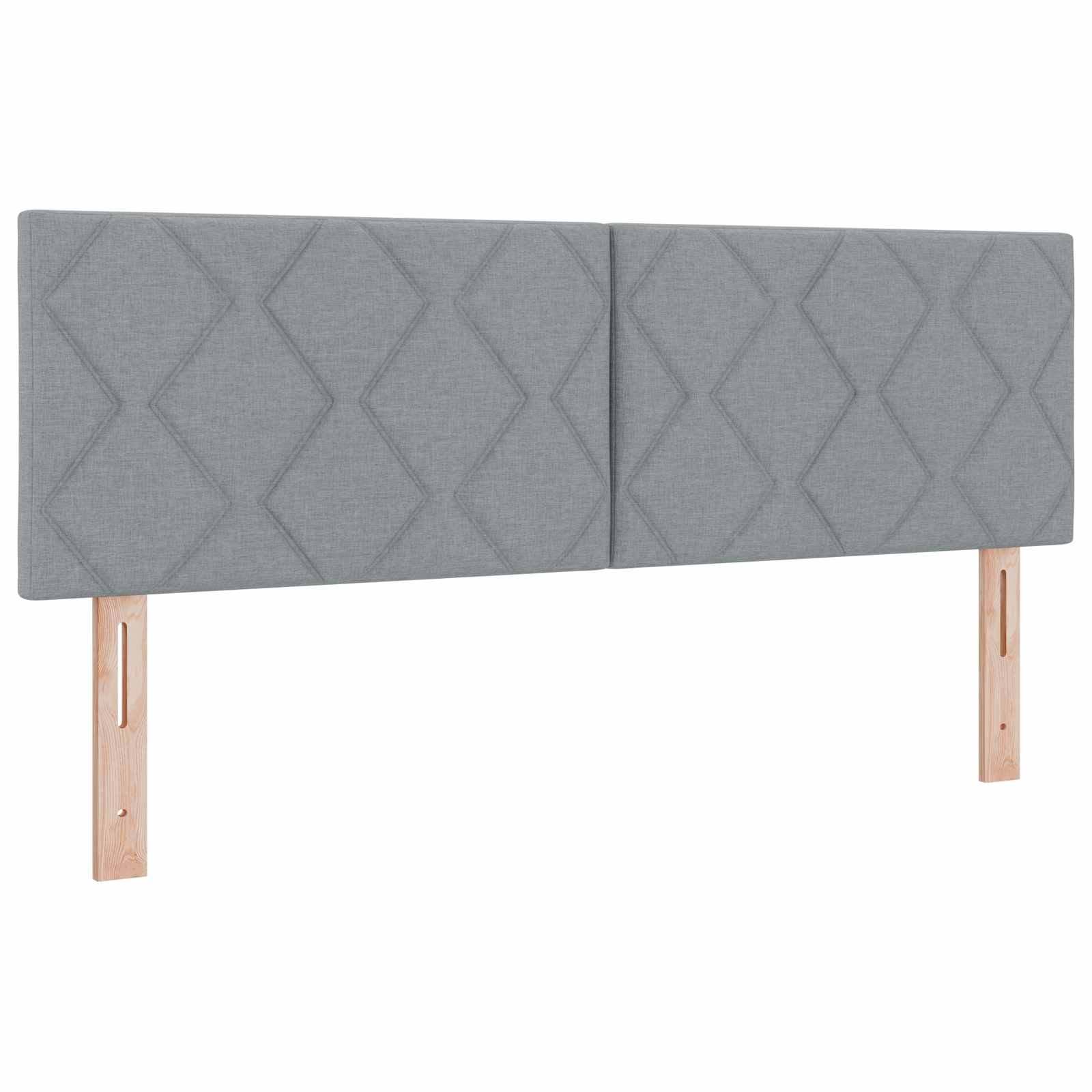 Boxspringbed met matras Lichtgrijs 160 x 200 cm Stof