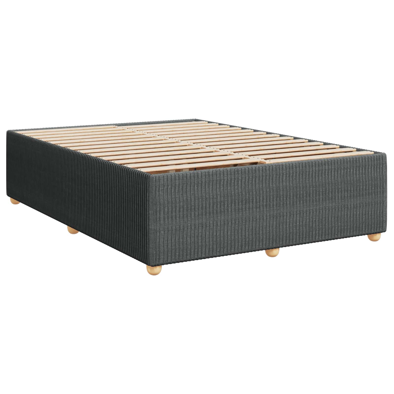 Boxspringbed met matras Donkergrijs 160 x 200 cm Stof