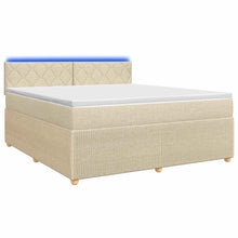 Boxspringbed met matras Crèmekleurig 160 x 200 cm Stof