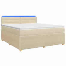 Boxspringbed met matras Crèmekleurig 180 x 200 cm Stof