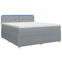Boxspringbed met matras Lichtgrijs 180 x 200 cm Stof