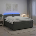 Boxspringbed met matras 180x200 cm donkergrijs