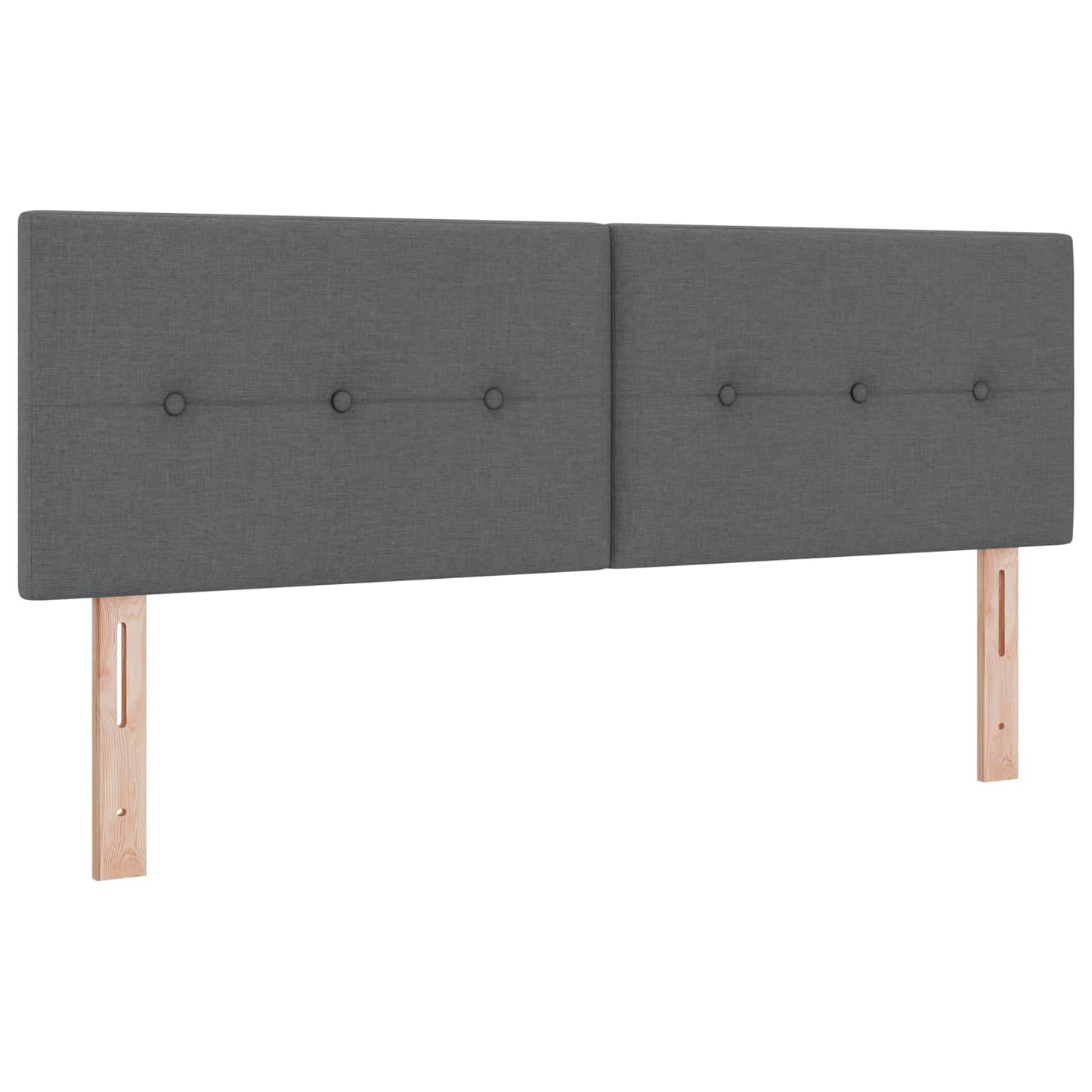 Boxspringbed met matras Donkergrijs 180 x 200 cm Stof