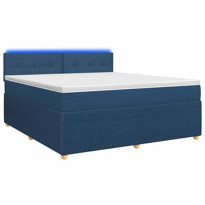 Boxspringbed met matras met hoofdeinde Blauw 180 x 200 cm Stof