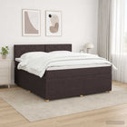 Boxspringbed 140x190 cm donkerbruin met matras