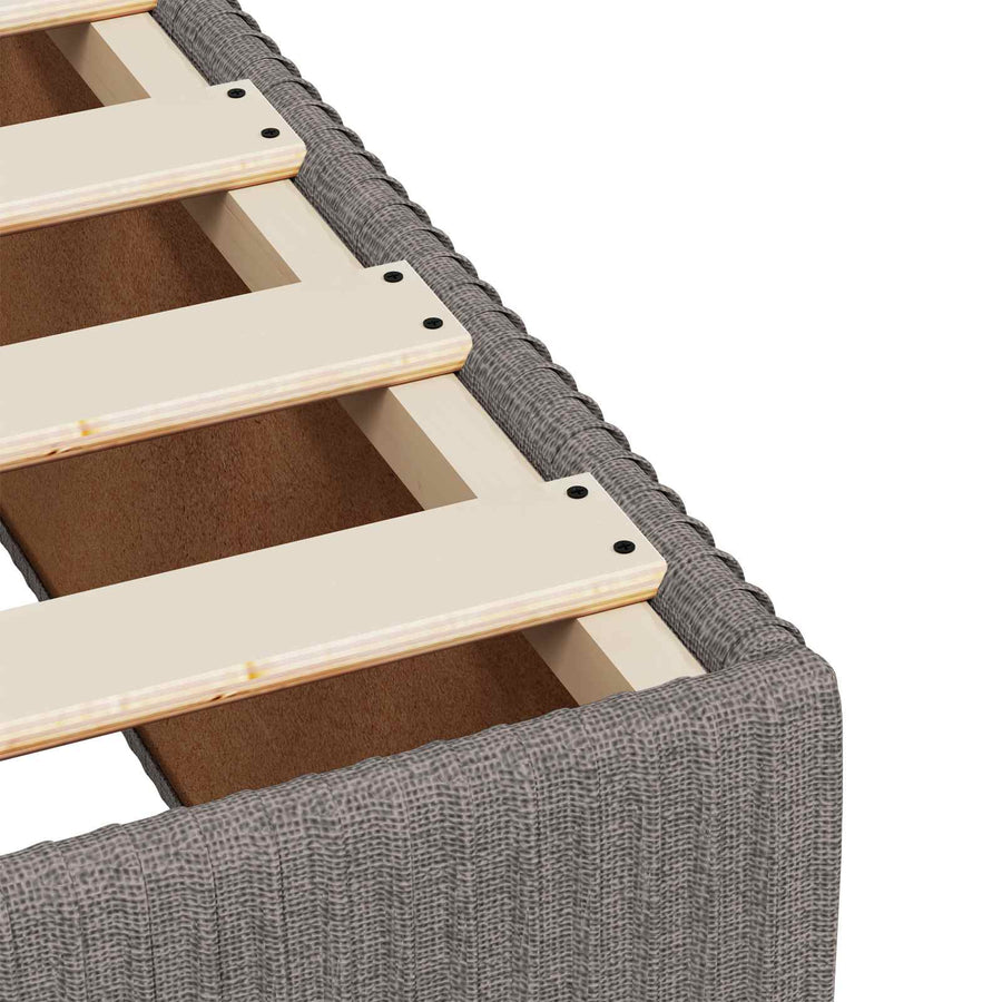 Boxspringbed met matras met hoofdeinde Taupe 180 x 200 cm Stof