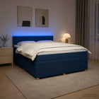 Boxspringbed met matras blauw 160x200 cm