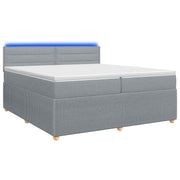 Boxspringbed Lichtgrijs 200x200 cm met matras