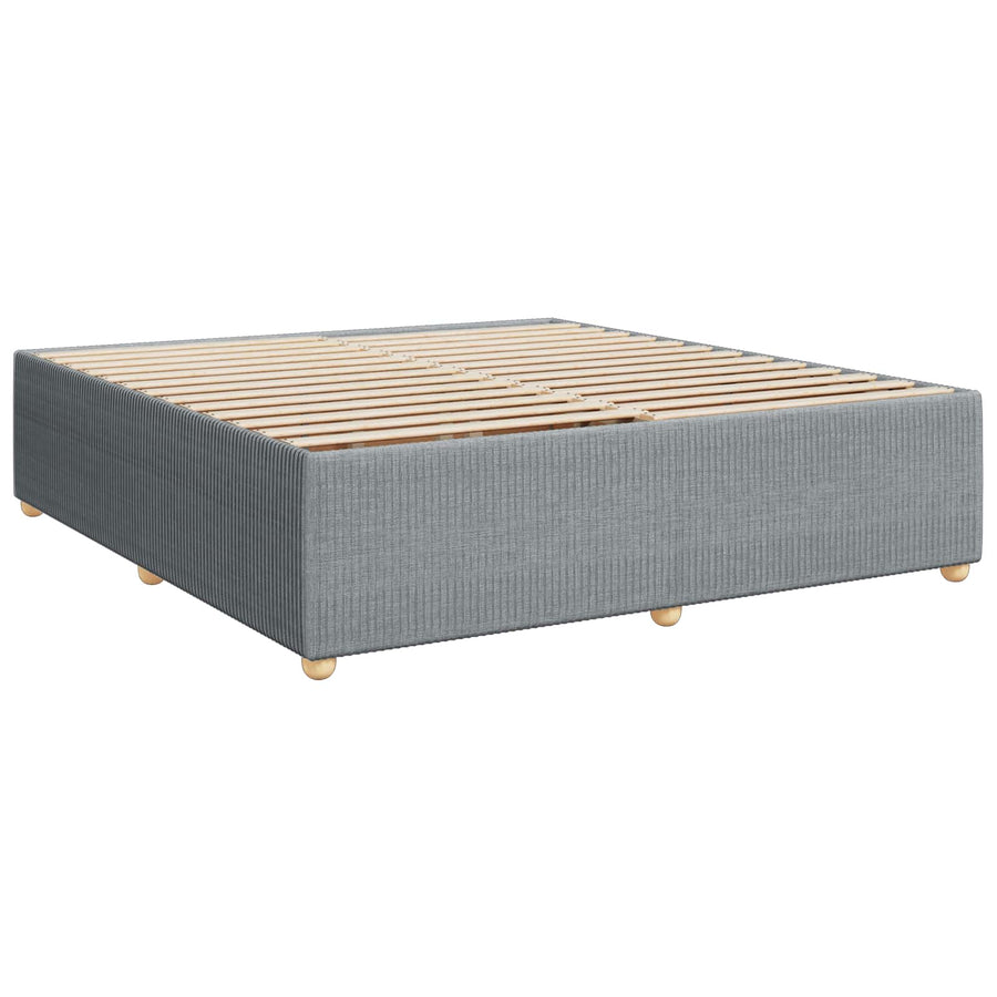 Boxspringbed met matras Lichtgrijs 200 x 200 cm Stof