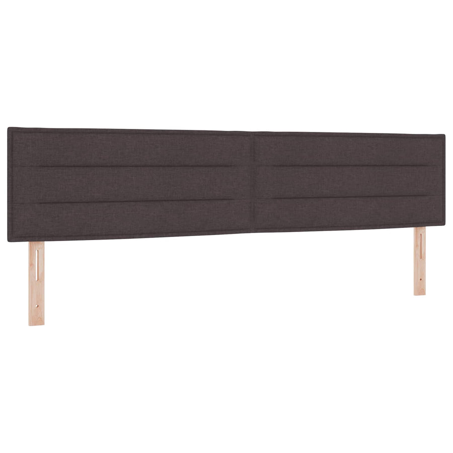 Boxspringbed met matras Donkerbruin 200 x 200 cm Stof