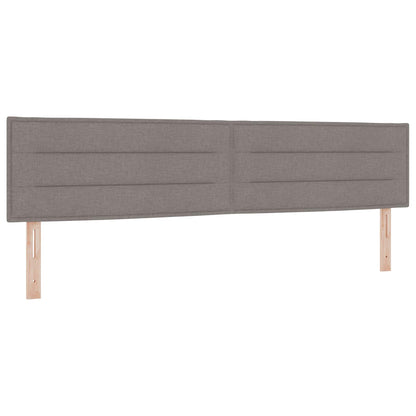 Boxspringbed met matras met hoofdeinde Taupe 200 x 200 cm Stof