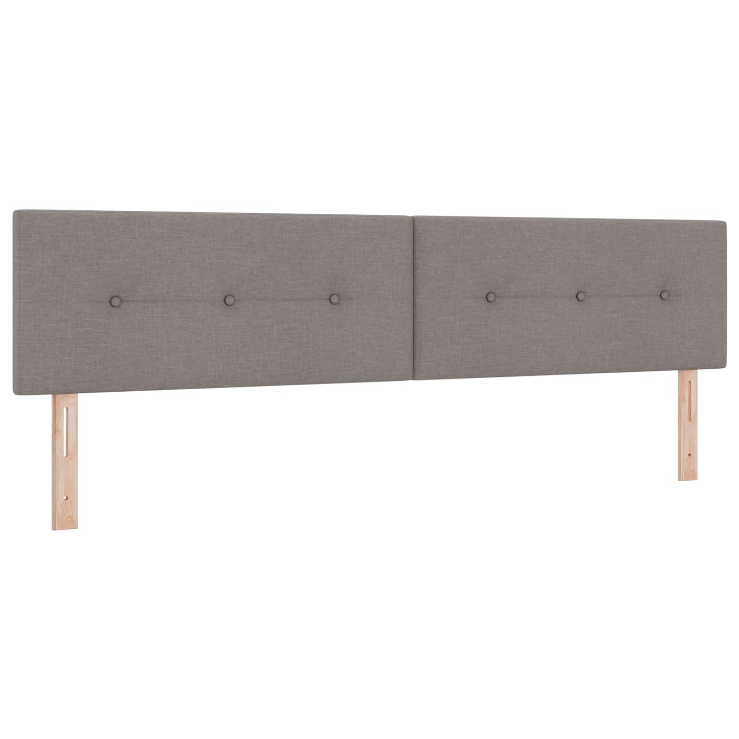 Boxspringbed met matras met hoofdeinde Taupe 200 x 200 cm Stof