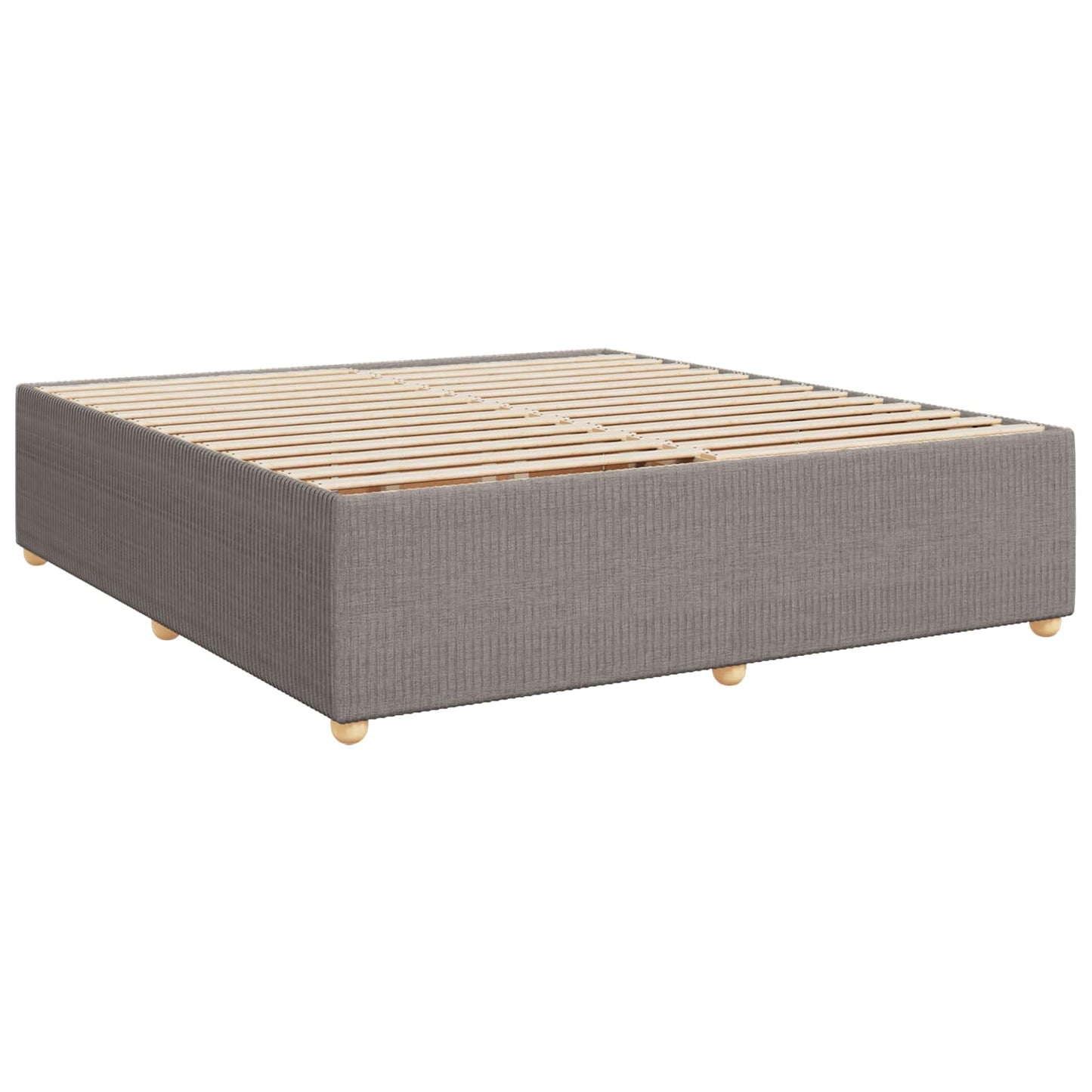 Boxspringbed met matras met hoofdeinde Taupe 200 x 200 cm Stof