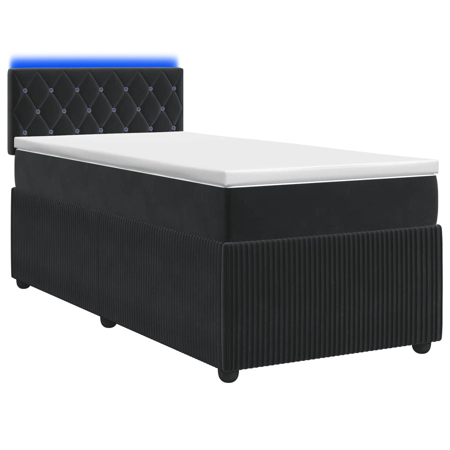 Boxspringbed met matras Zwart 80 x 200 cm Fluweel