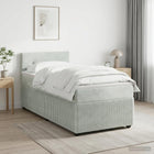 Boxspringbed 80x200 cm lichtgrijs fluweel