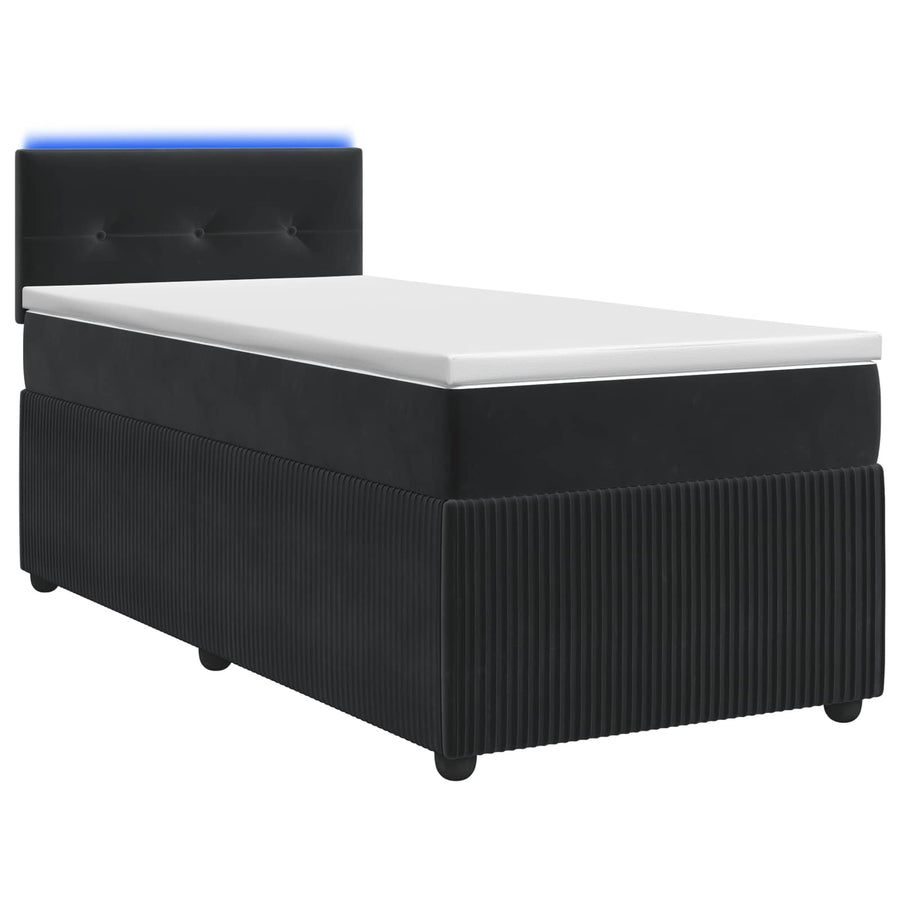 Boxspringbed met matras Zwart 80 x 200 cm Fluweel
