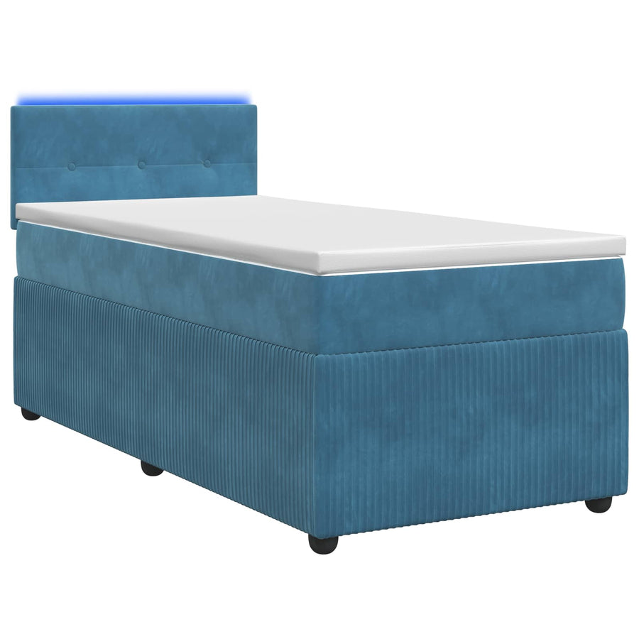 Boxspringbed met matras Blauw 80 x 200 cm Fluweel