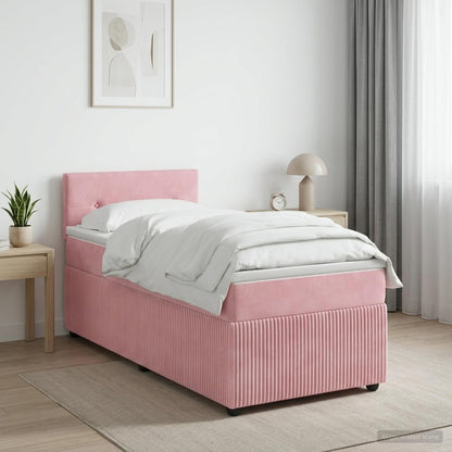 Boxspringbed met matras Roze 100 x 200 cm Fluweel