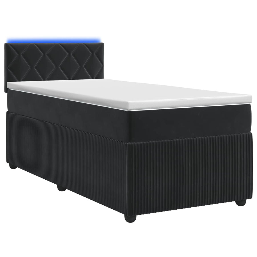 Boxspringbed met matras Zwart 80 x 200 cm Fluweel