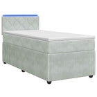 Boxspringbed met matras Lichtgrijs 90 x 190 cm Fluweel